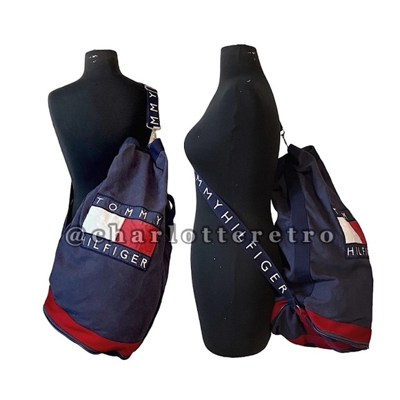 vtg Tommy Hilfiger Laundry Gym Bag
